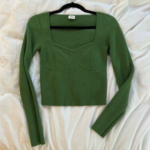 Abercrombie & Fitch Green Long Sleeve Top Small